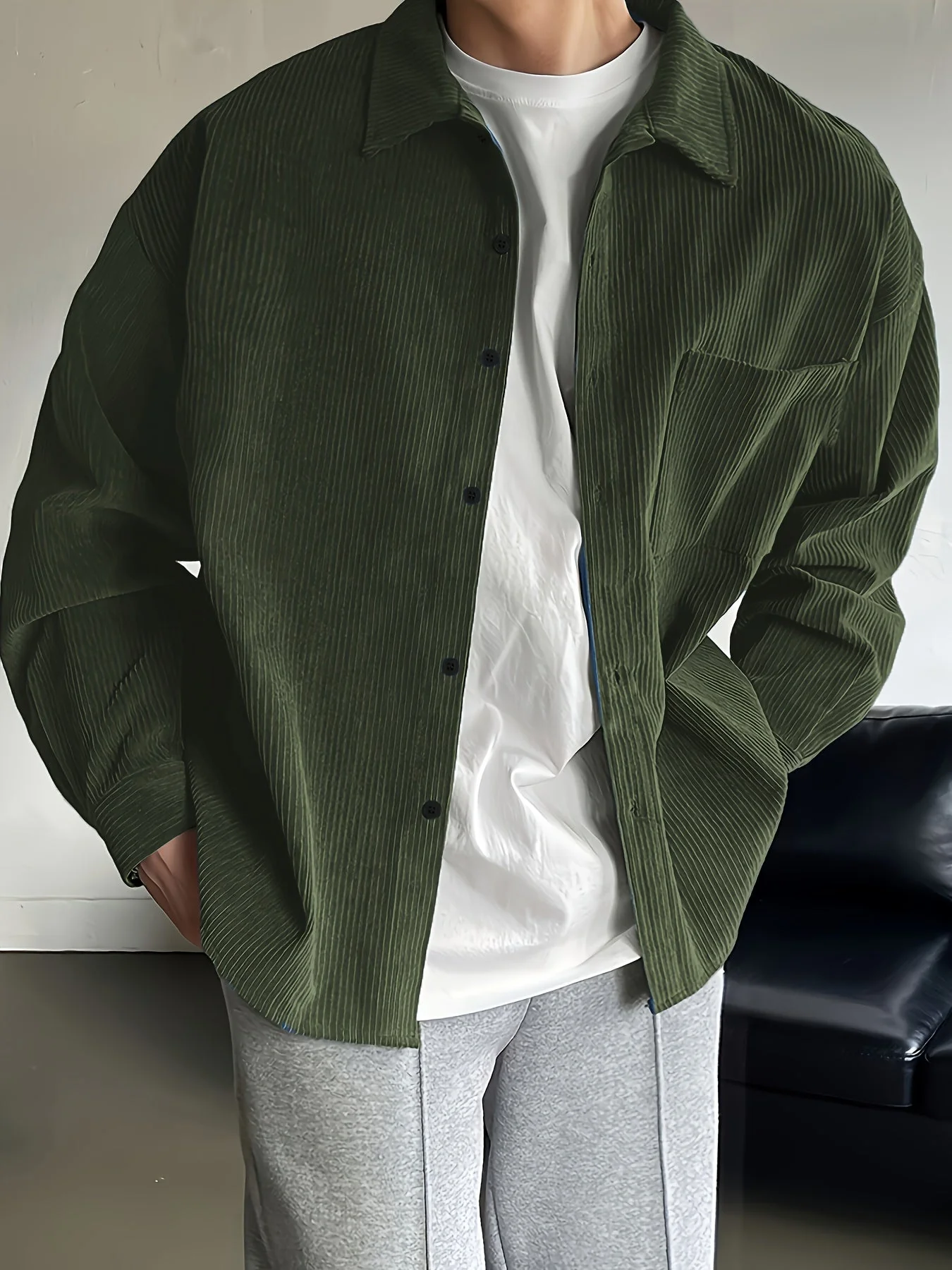 Herren Oversize Freizeitjacke – Moderner Urban Style für Alltag und Freizeit - Image 8