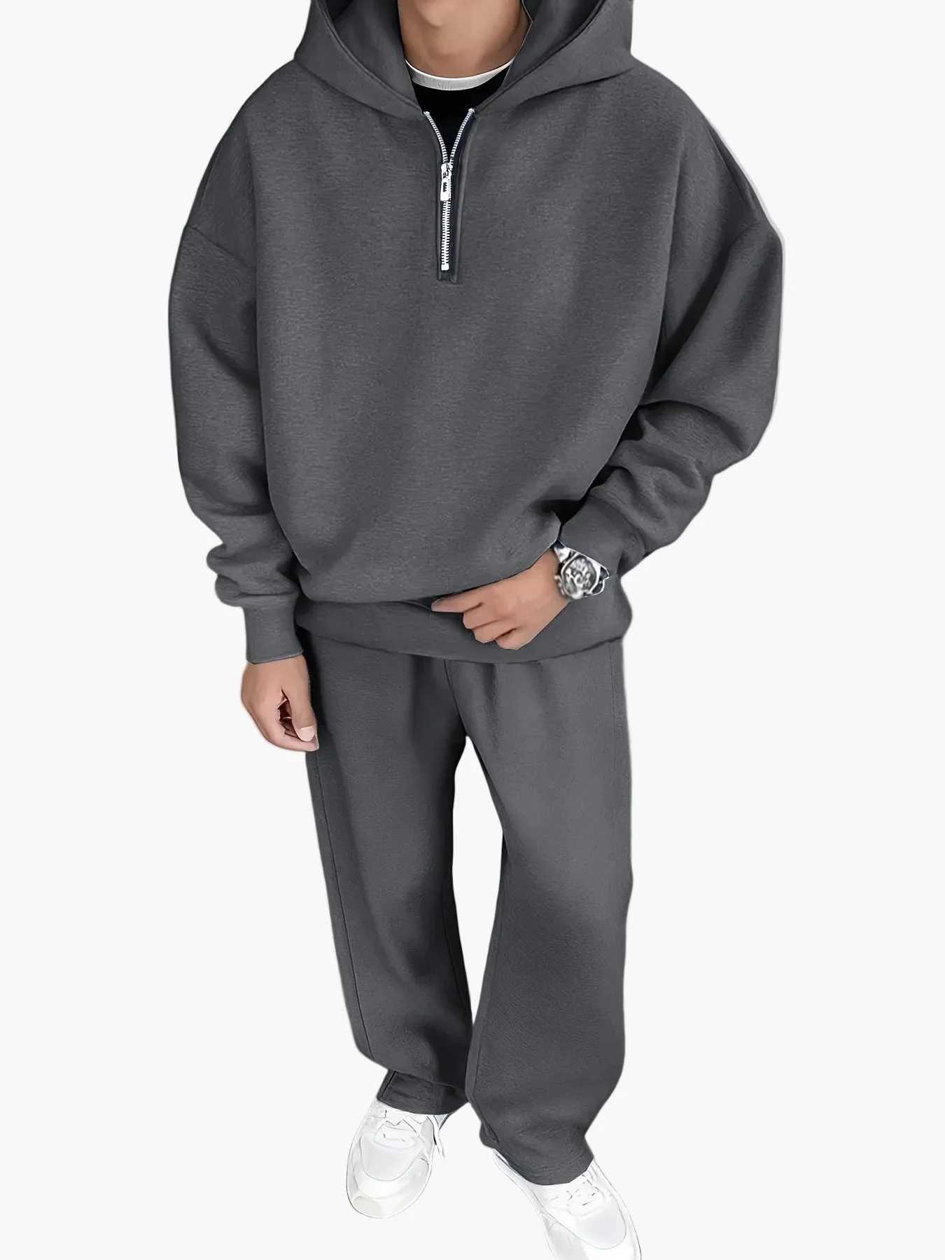 Herren Oversize Hoodie Jogginganzug Set Streetwear Freizeit - Image 2