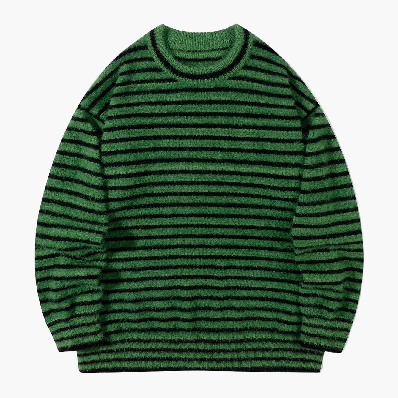 Herren Oversize Streetwear Strickpullover mit Streifenmuster – Perfekt für Herbst & Winter - Image 4
