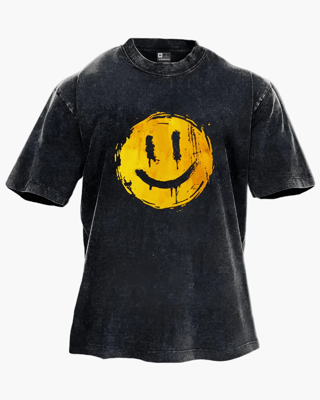 Herren Oversize T-Shirt mit Smiley Print – Streetwear Style für Freizeit und Alltag - Image 3