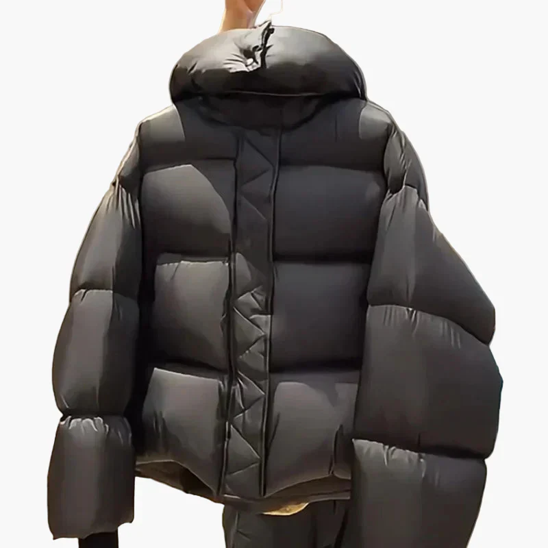 Herren Oversized Pufferjacke – Urban Winter Streetwear Steppjacke mit Kapuze - Image 2