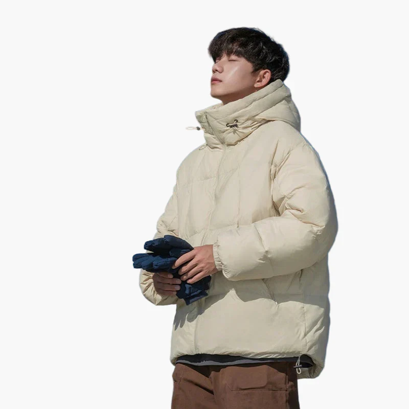 Herren Oversized Winter Steppjacke mit Kapuze – Lässiger Streetwear Look für kalte Tage - Image 2