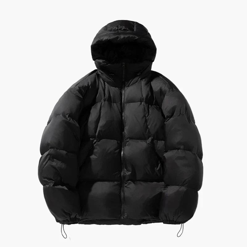 Herren Oversized Winter Steppjacke mit Kapuze – Lässiger Streetwear Look für kalte Tage - Image 6
