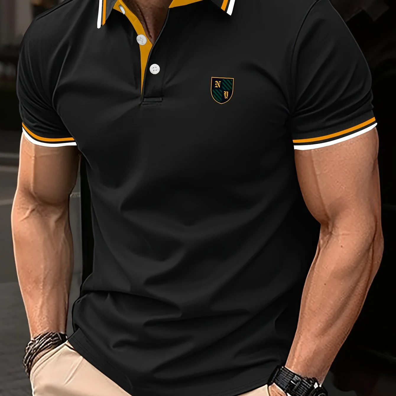 Herren Polo-Shirt Casual Stil mit Kontrastkragen – Kurzarm, Sommer, Freizeit - Image 14