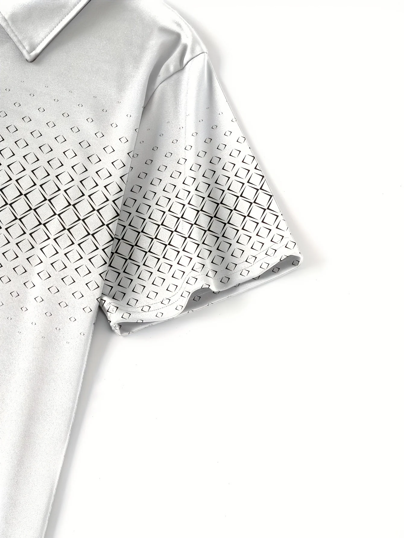 Herren Polo-Shirt mit geometrischem Muster – Modischer Freizeit-Look für Alltag und Sommer - Image 9