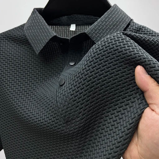 Herren Polo Shirt mit Strukturmuster – Modernes Design für Freizeit und Alltag - Image 4