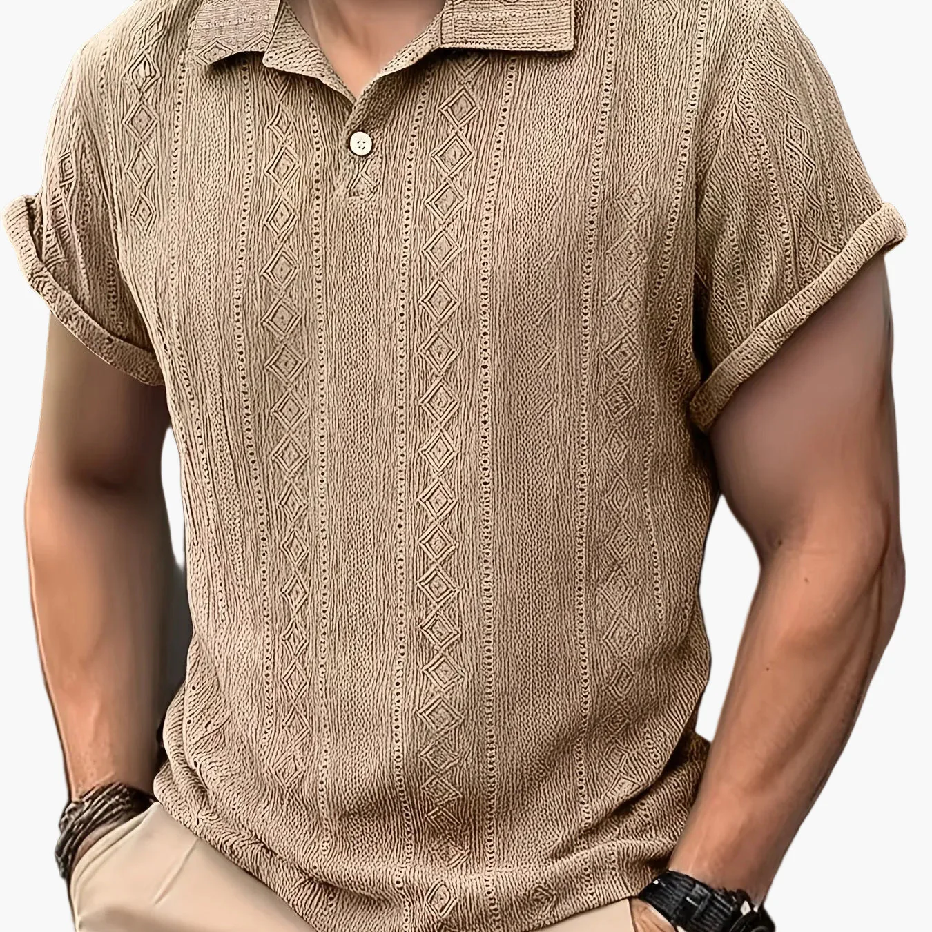 Herren Polo Shirt Strick Kurzarm Sommer Casual – Große Größen, Modernes Design - Image 7