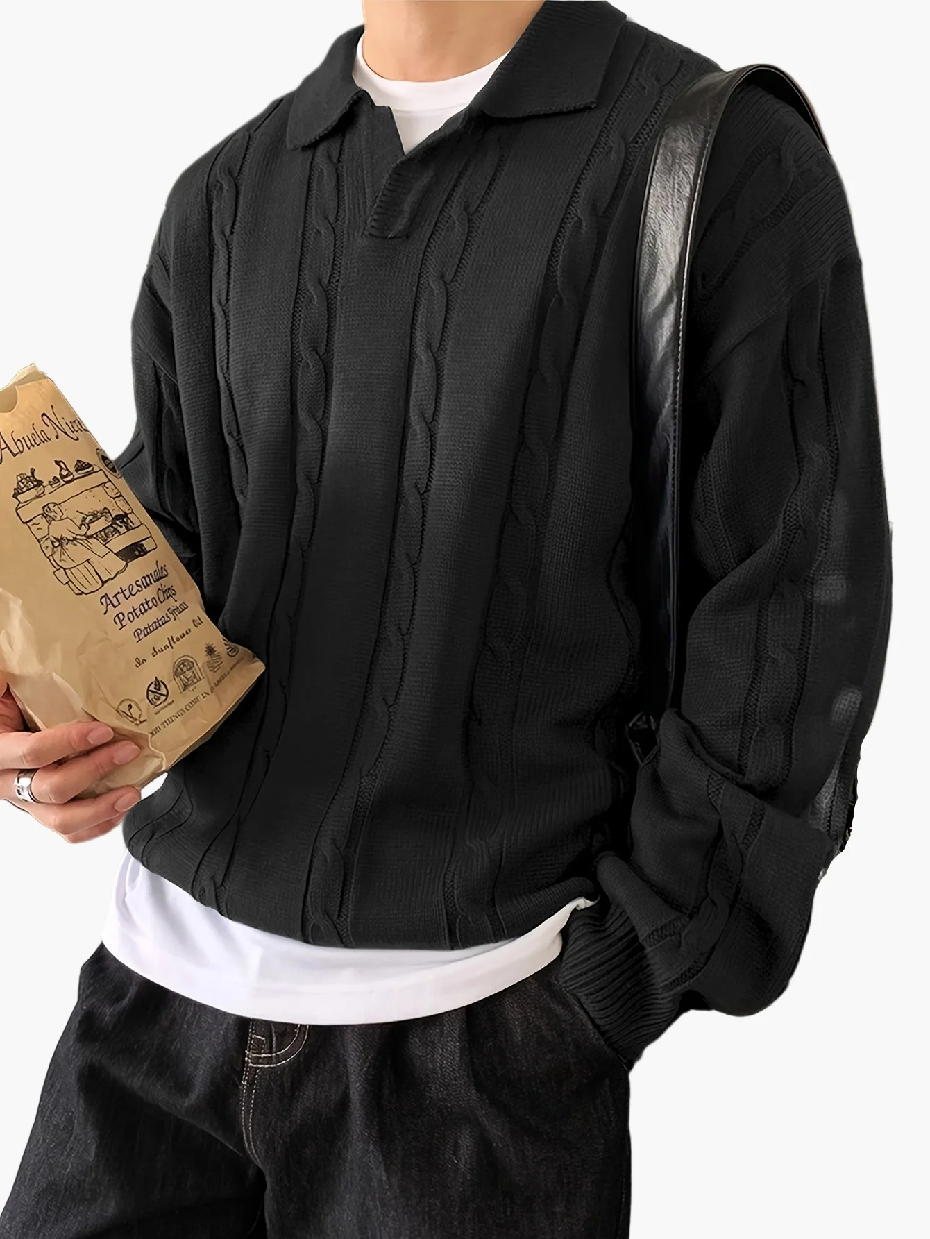 Herren Polo-Strickpullover im Casual-Stil – Modischer Freizeit-Look für Alltag und Ausgehen