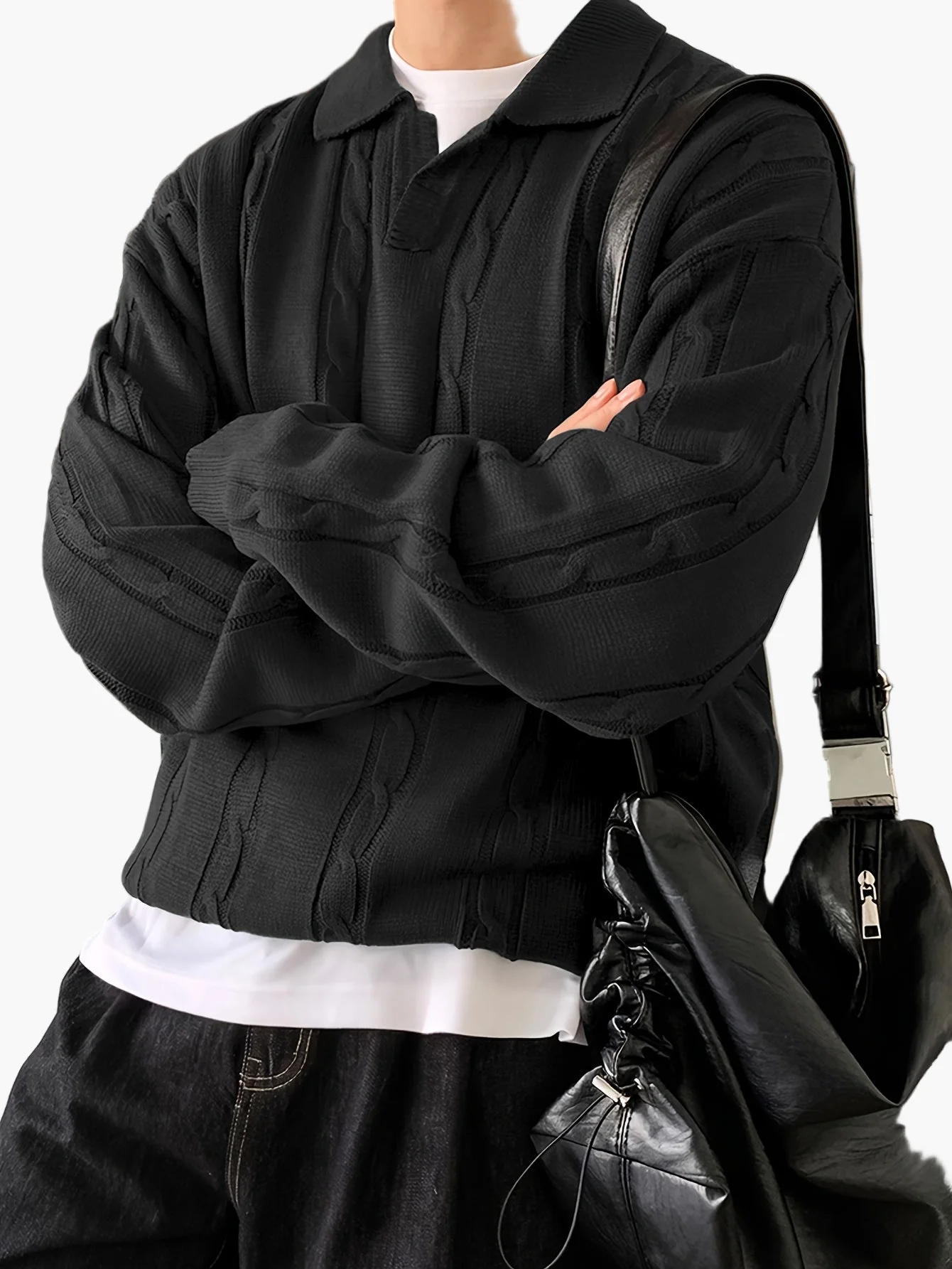 Herren Polo-Strickpullover im Casual-Stil – Modischer Freizeit-Look für Alltag und Ausgehen - Image 5