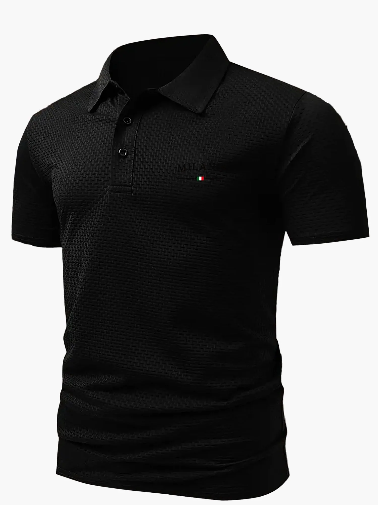 Herren Polohemd Modern Casual mit Strukturmuster – Stilvolles Freizeit-Poloshirt für Alltag und Büro