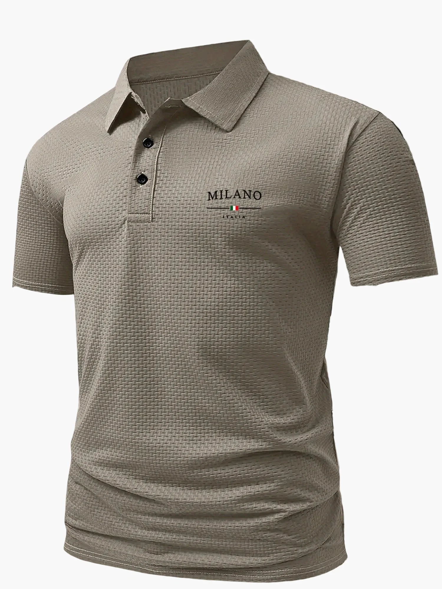 Herren Polohemd Modern Casual mit Strukturmuster – Stilvolles Freizeit-Poloshirt für Alltag und Büro - Image 2