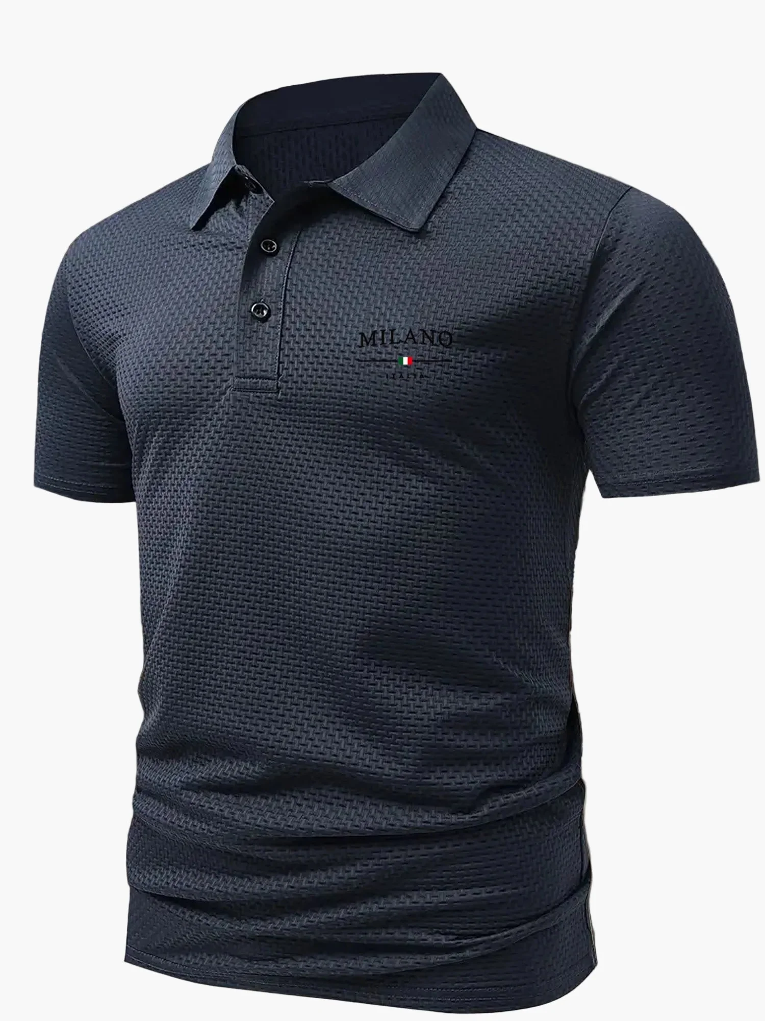 Herren Polohemd Modern Casual mit Strukturmuster – Stilvolles Freizeit-Poloshirt für Alltag und Büro - Image 6