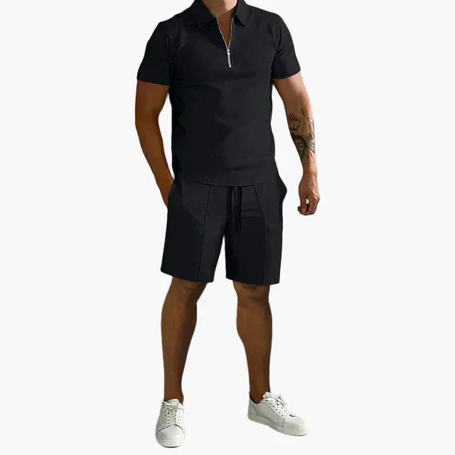 Herren Poloshirt & Shorts Set – Modernes Freizeit Outfit für Sommer, Smart-Casual Stil