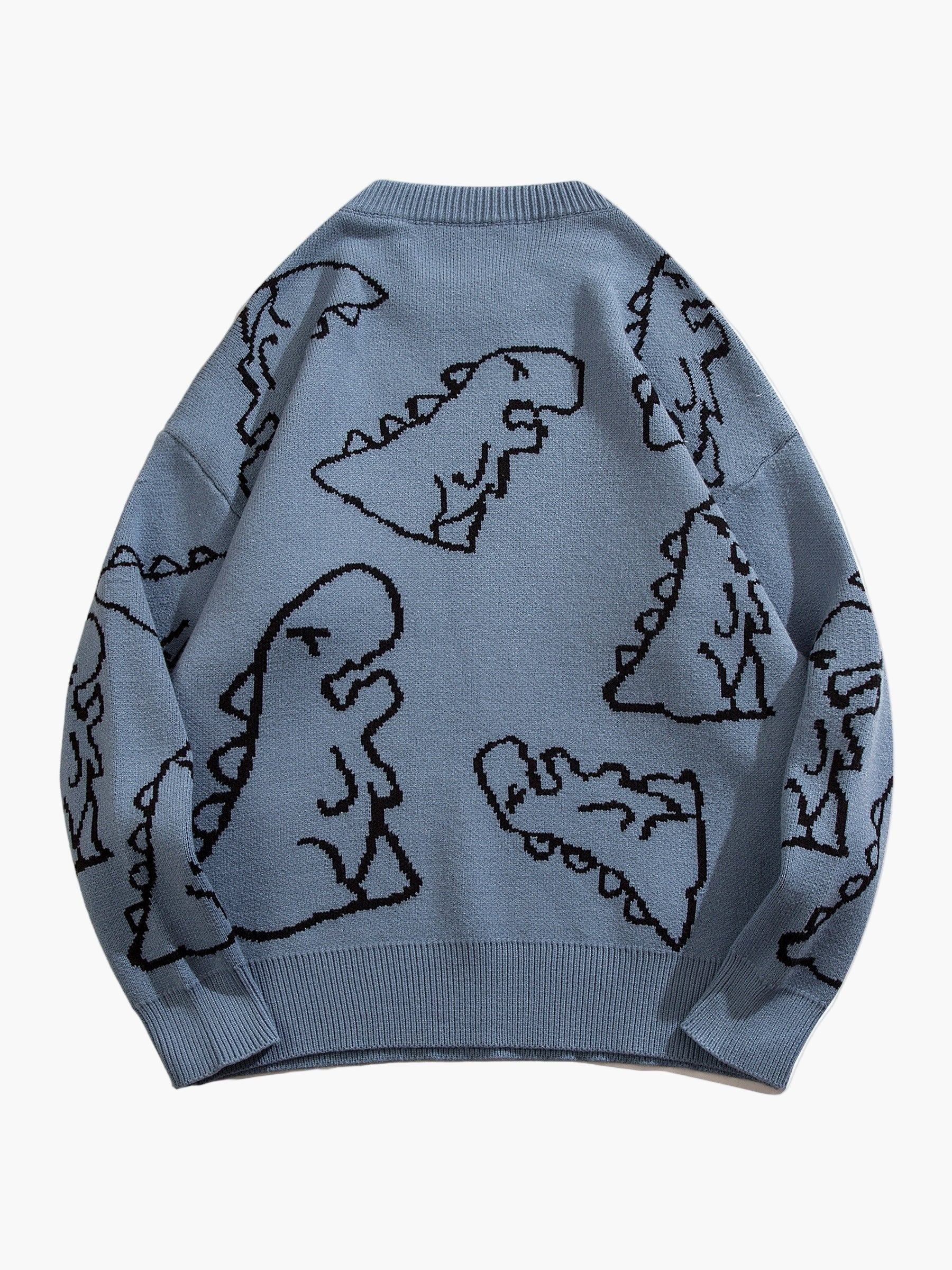 Herren Pullover mit Cartoon-Dinosaurier-Muster, lässig, oversized, ideal für Herbst/Winter - Image 10
