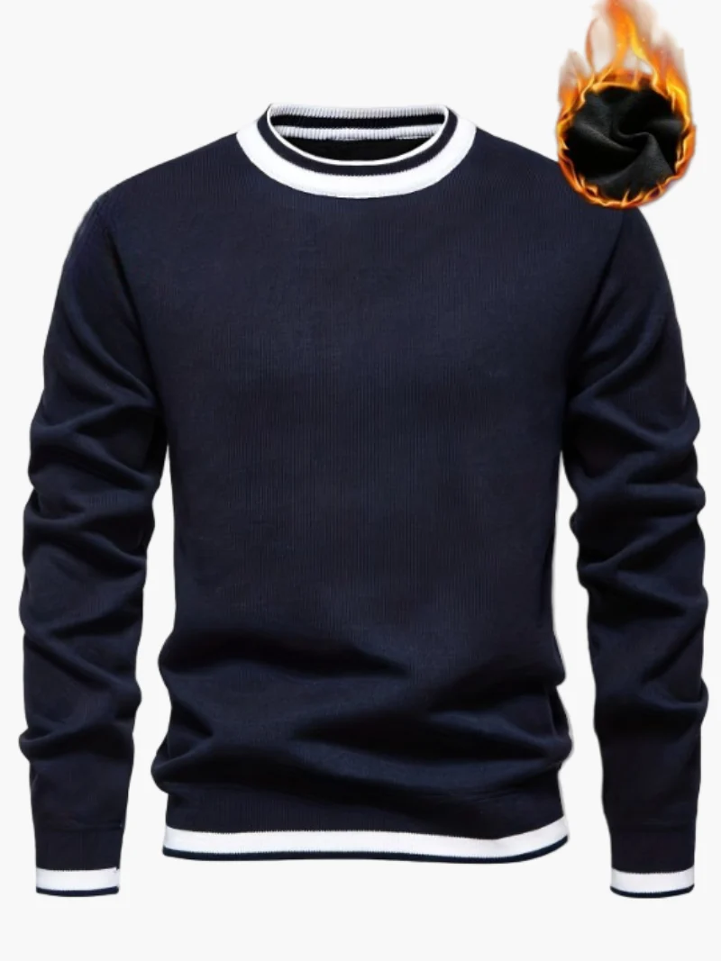 Herren Pullover im Casual Stil mit Streifen-Details – Perfekt für Herbst und Winter, ideal für Freizeit und Ausgehen - Image 2