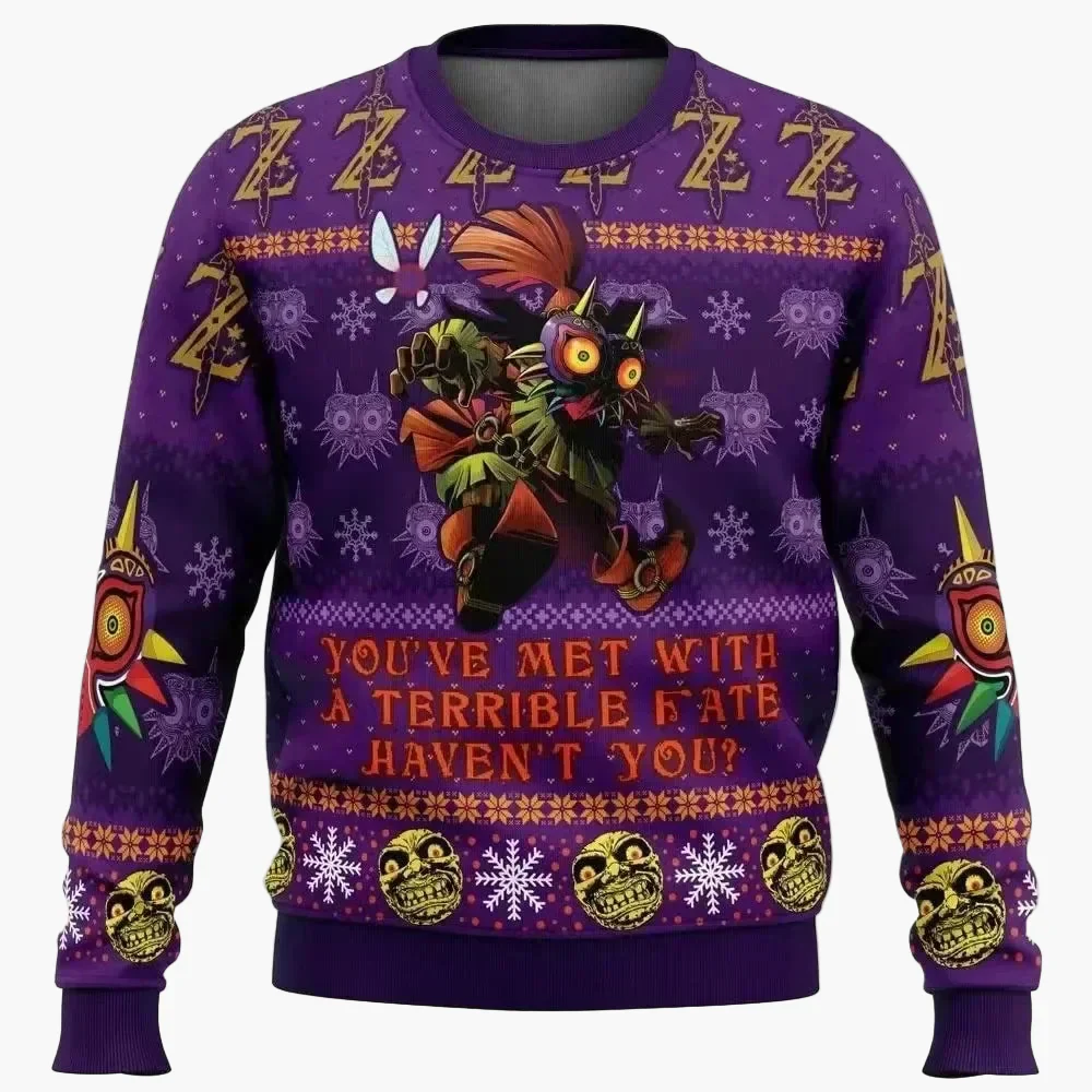 Herren Pullover Gaming Ugly Christmas Sweater – Majora’s Mask Legend of Zelda Cosplay Fanartikel