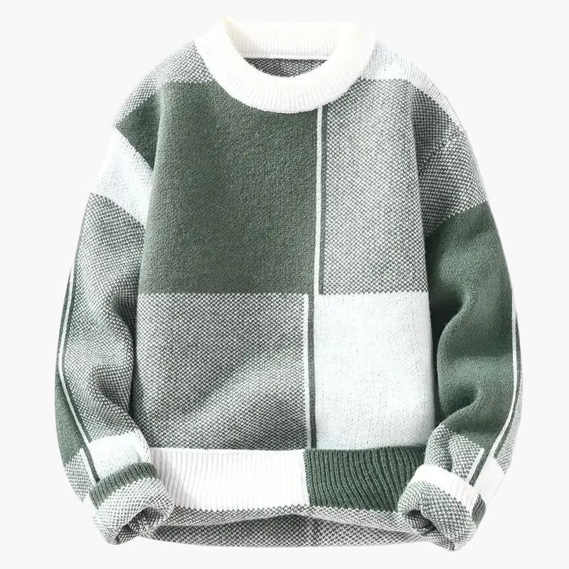Herren Pullover mit modernem geometrischem Design – Lässige Strickmode für Alltag und Freizeit