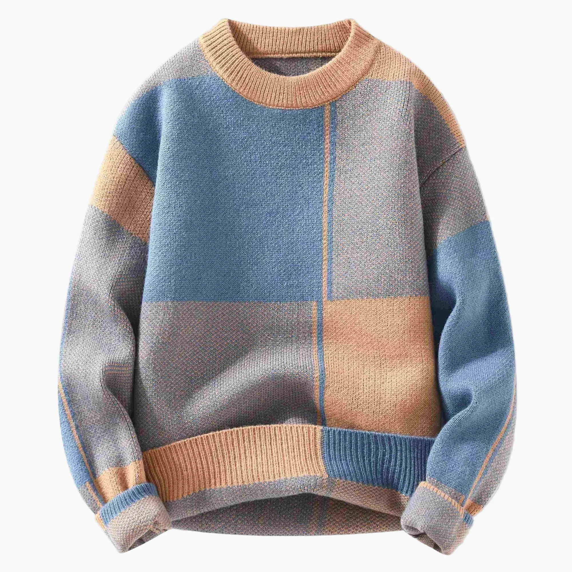 Herren Pullover mit modernem geometrischem Design – Lässige Strickmode für Alltag und Freizeit - Image 2