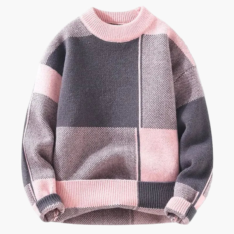 Herren Pullover mit modernem geometrischem Design – Lässige Strickmode für Alltag und Freizeit - Image 4