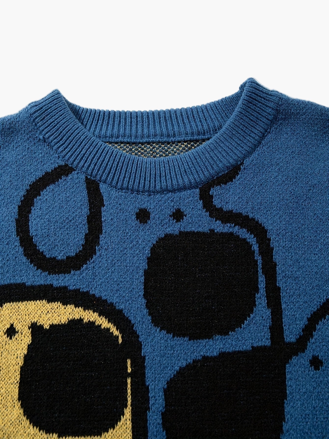 Herren Pullover mit abstraktem Hundemuster, lässiger Streetwear-Stil für Herbst und Winter - Image 3