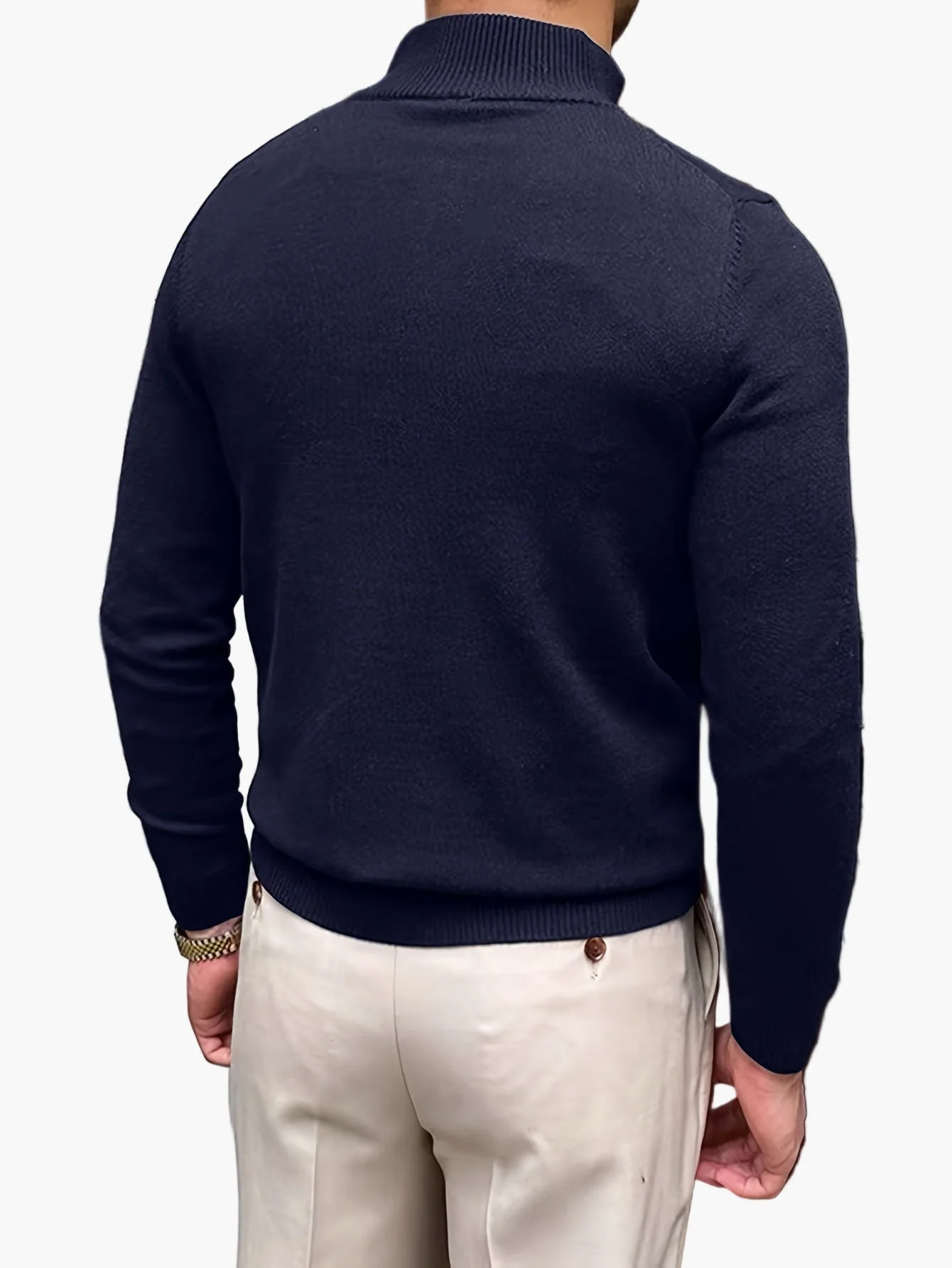 Herren Pullover mit Stehkragen und Reißverschluss – Eleganter Business- und Freizeit-Look - Image 8