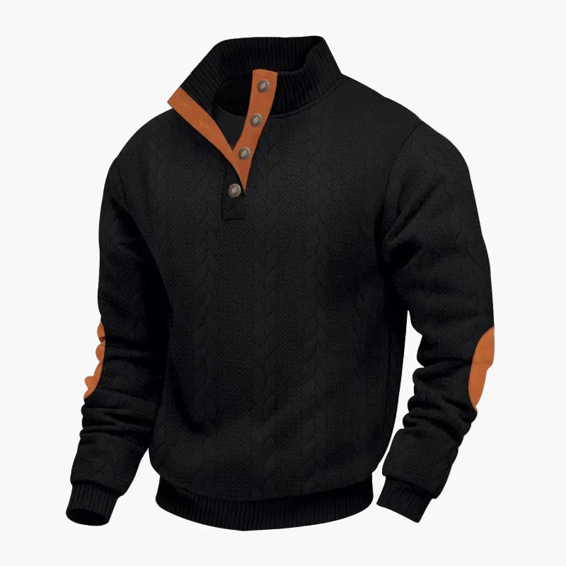 Herren Pullover mit Zopfmuster und Stehkragen – Modischer Freizeit-Strickpullover für Herbst und Winter - Image 6