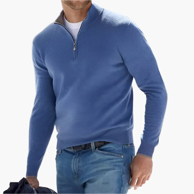 Herren Quarter-Zip Pullover – Klassischer Strickpullover für Freizeit und Business - Image 3