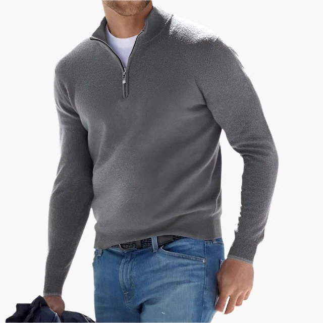 Herren Quarter-Zip Pullover – Klassischer Strickpullover für Freizeit und Business - Image 4