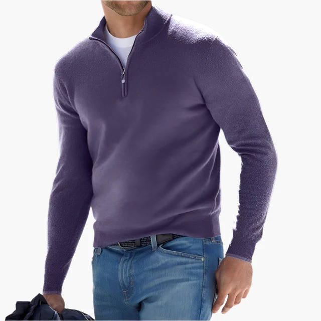 Herren Quarter-Zip Pullover – Klassischer Strickpullover für Freizeit und Business - Image 8
