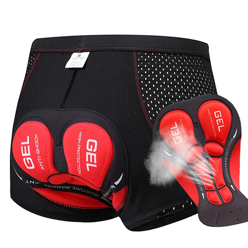 Herren Radunterhose mit 5D Gel-Polster – Atmungsaktive stoßdämpfende Fahrradhose für lange Radtouren und Mountainbike - Image 2