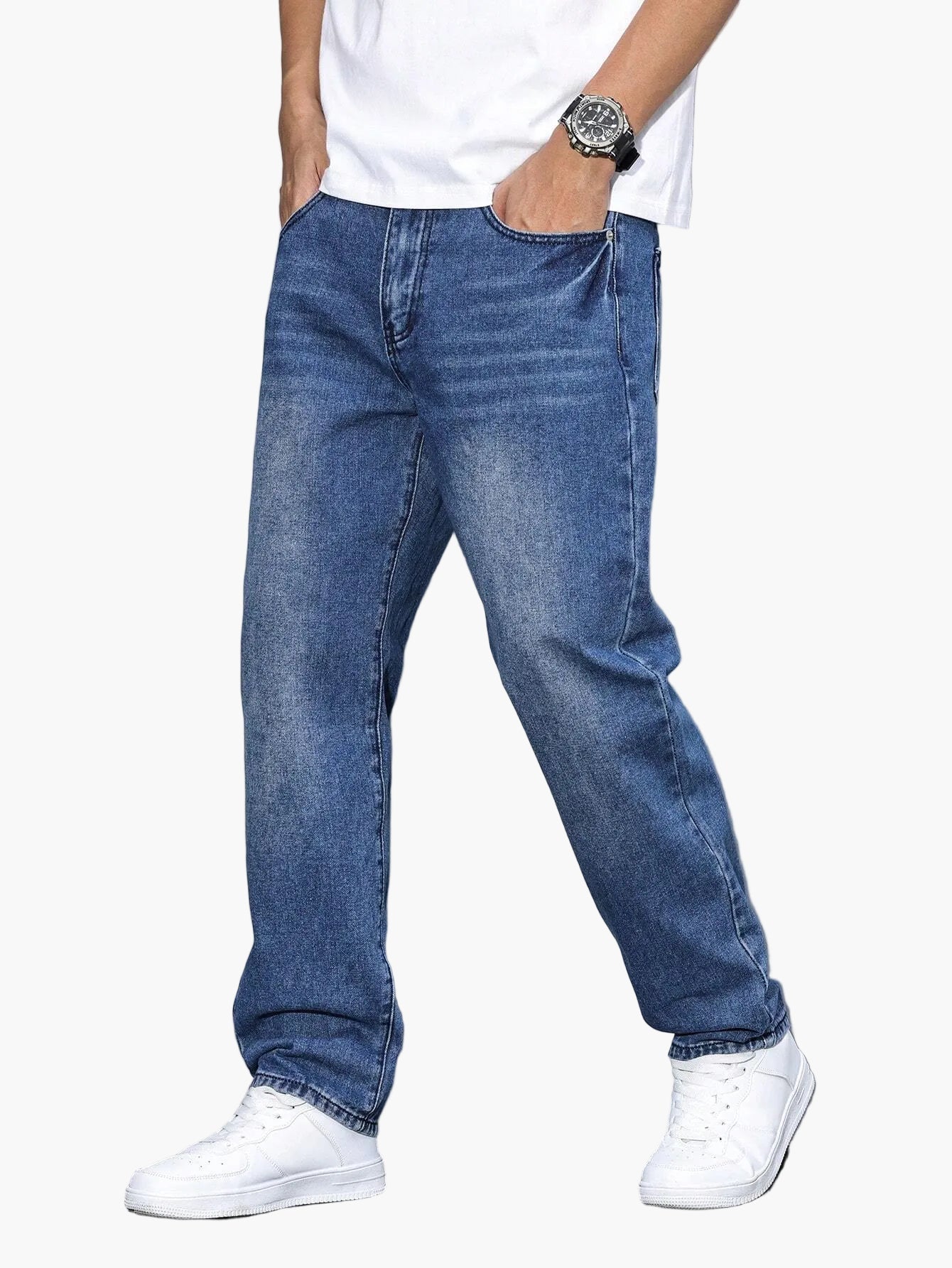 Herren Relaxed Fit Jeans – Streetstyle Basic für Alltag & Freizeit - Image 18