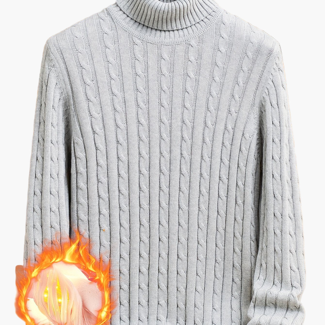 Herren Rollkragenpullover im Zopfmuster – Stilvoller Strickpullover für Alltag & Freizeit - Image 13