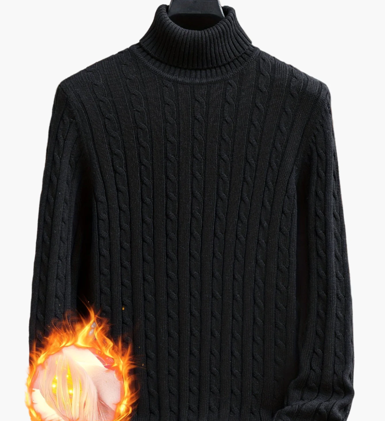 Herren Rollkragenpullover im Zopfmuster – Stilvoller Strickpullover für Alltag & Freizeit - Image 2