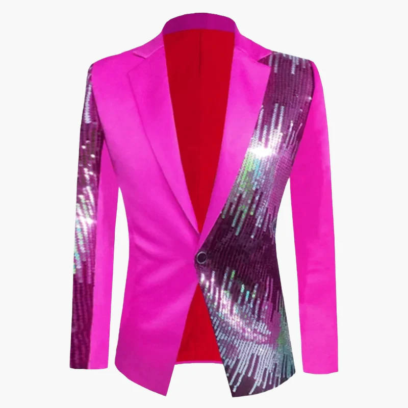 Herren Sakko Modern Glitzer-Design für Party und Bühne – Eleganter Einreiher Blazer - Image 2