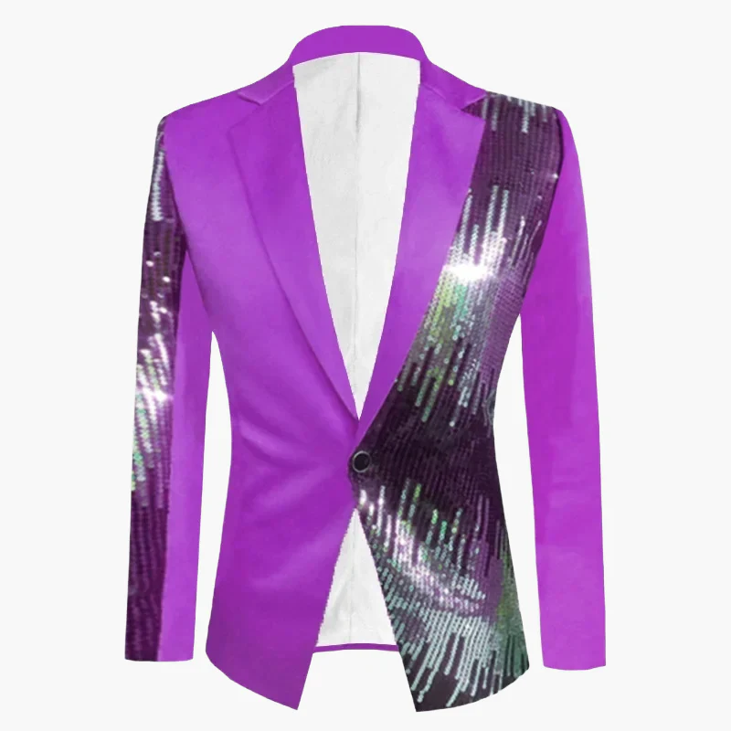 Herren Sakko Modern Glitzer-Design für Party und Bühne – Eleganter Einreiher Blazer - Image 3