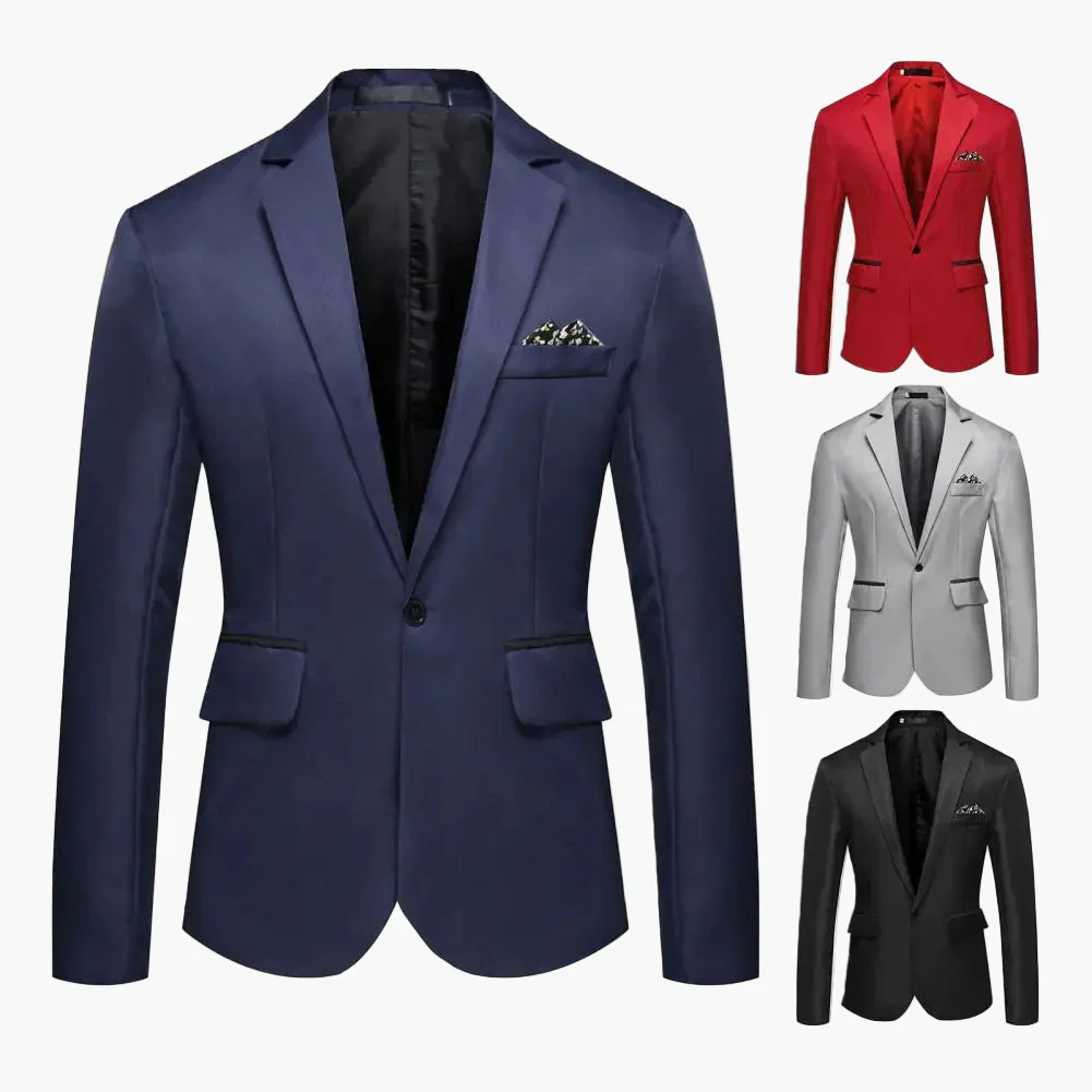 Herren Sakko Slim Fit Einreiher Blazer für Business & festliche Anlässe - Image 2