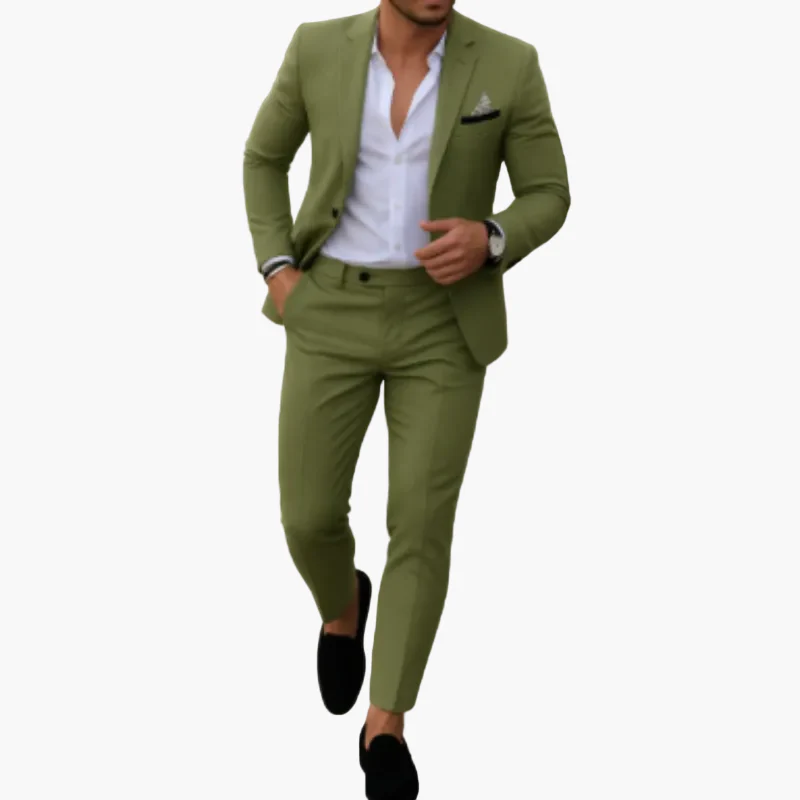 Herren Slim Fit Anzug Modern Business & Party 2-teilig für Sommer und Event - Image 10