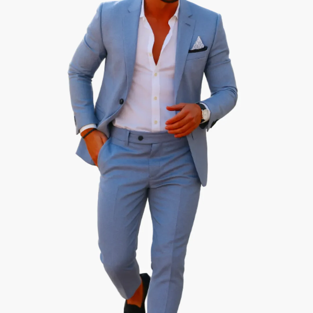 Herren Slim Fit Anzug Modern Business & Party 2-teilig für Sommer und Event - Image 11