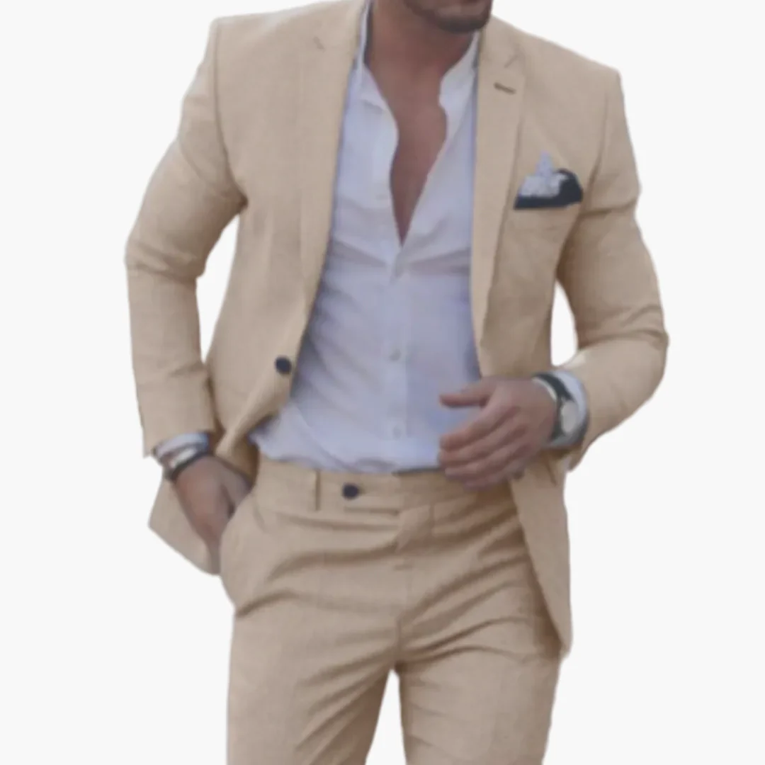 Herren Slim Fit Anzug Modern Business & Party 2-teilig für Sommer und Event - Image 9