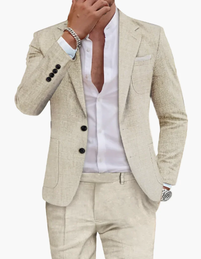 Herren Slim Fit Anzug Zweiteiler – Moderner Business & Hochzeitsanzug - Image 11