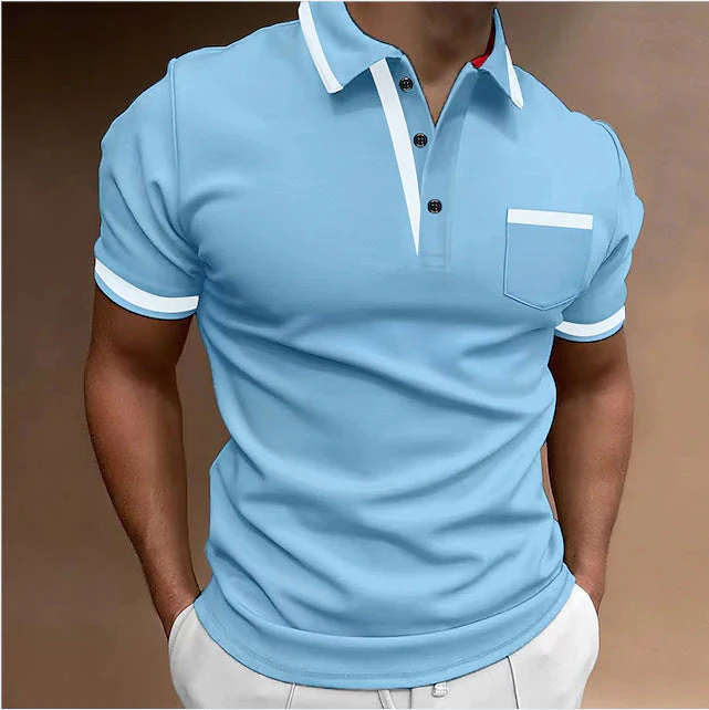 Herren Slim Fit Freizeit Polo Shirt – Modernes Poloshirt mit Kontrast-Details für Alltag & Freizeit - Image 3