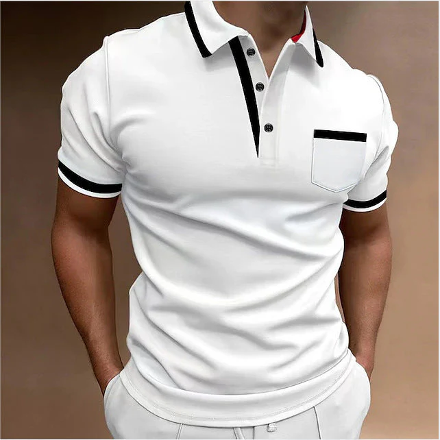 Herren Slim Fit Freizeit Polo Shirt – Modernes Poloshirt mit Kontrast-Details für Alltag & Freizeit - Image 4