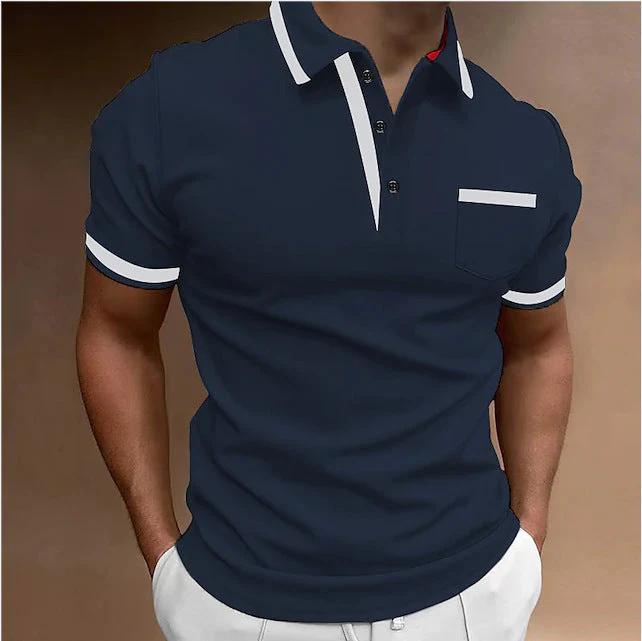 Herren Slim Fit Freizeit Polo Shirt – Modernes Poloshirt mit Kontrast-Details für Alltag & Freizeit - Image 5