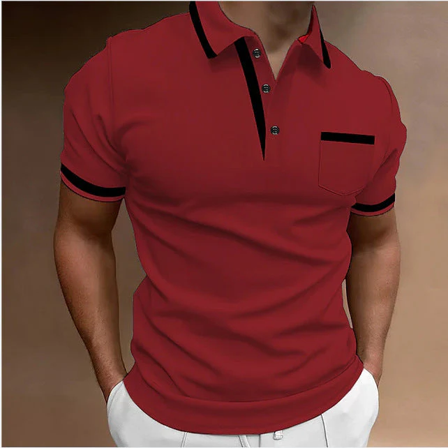 Herren Slim Fit Freizeit Polo Shirt – Modernes Poloshirt mit Kontrast-Details für Alltag & Freizeit - Image 7