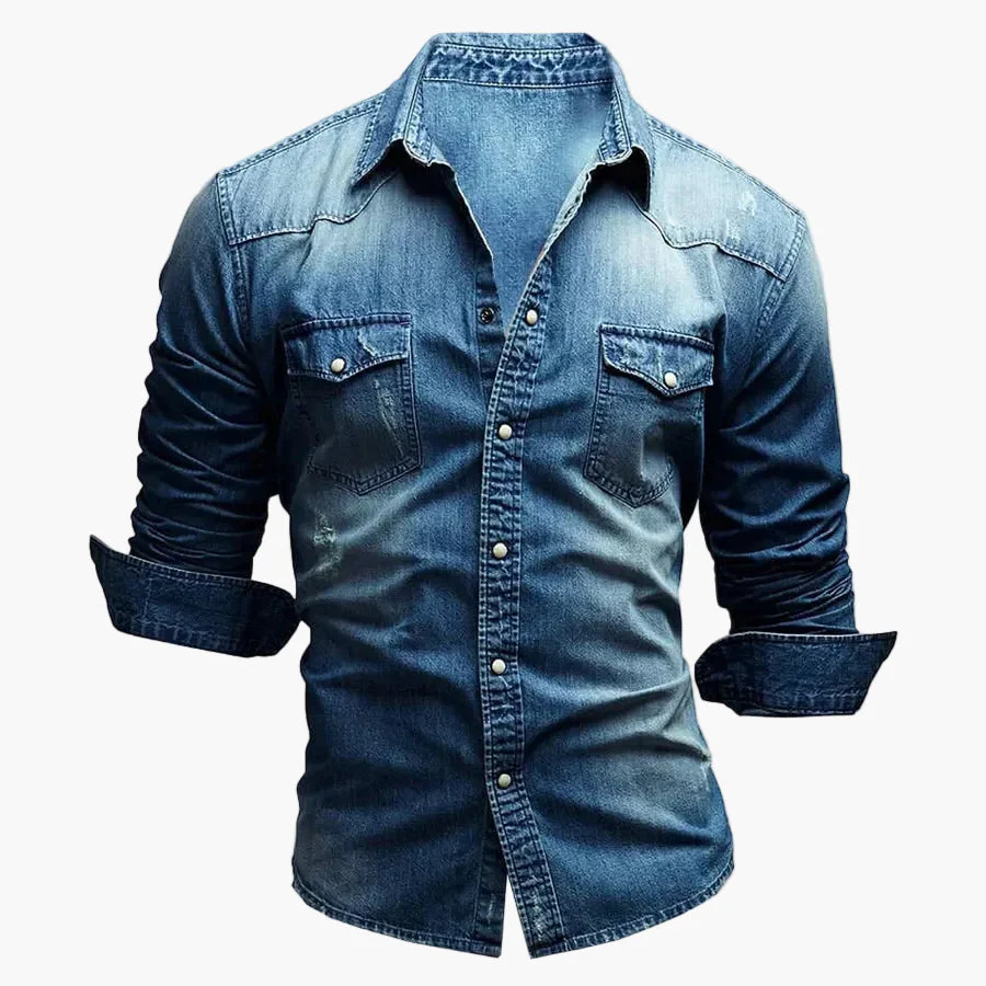 Herren Slim Fit Jeanshemd – Lässiges Denim Hemd im Western-Stil für Freizeit & Alltag - Image 2