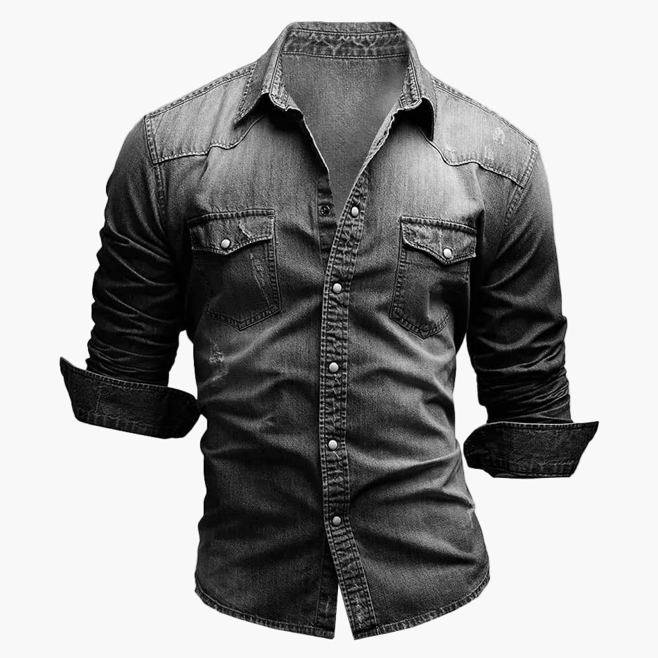 Herren Slim Fit Jeanshemd – Lässiges Denim Hemd im Western-Stil für Freizeit & Alltag - Image 3