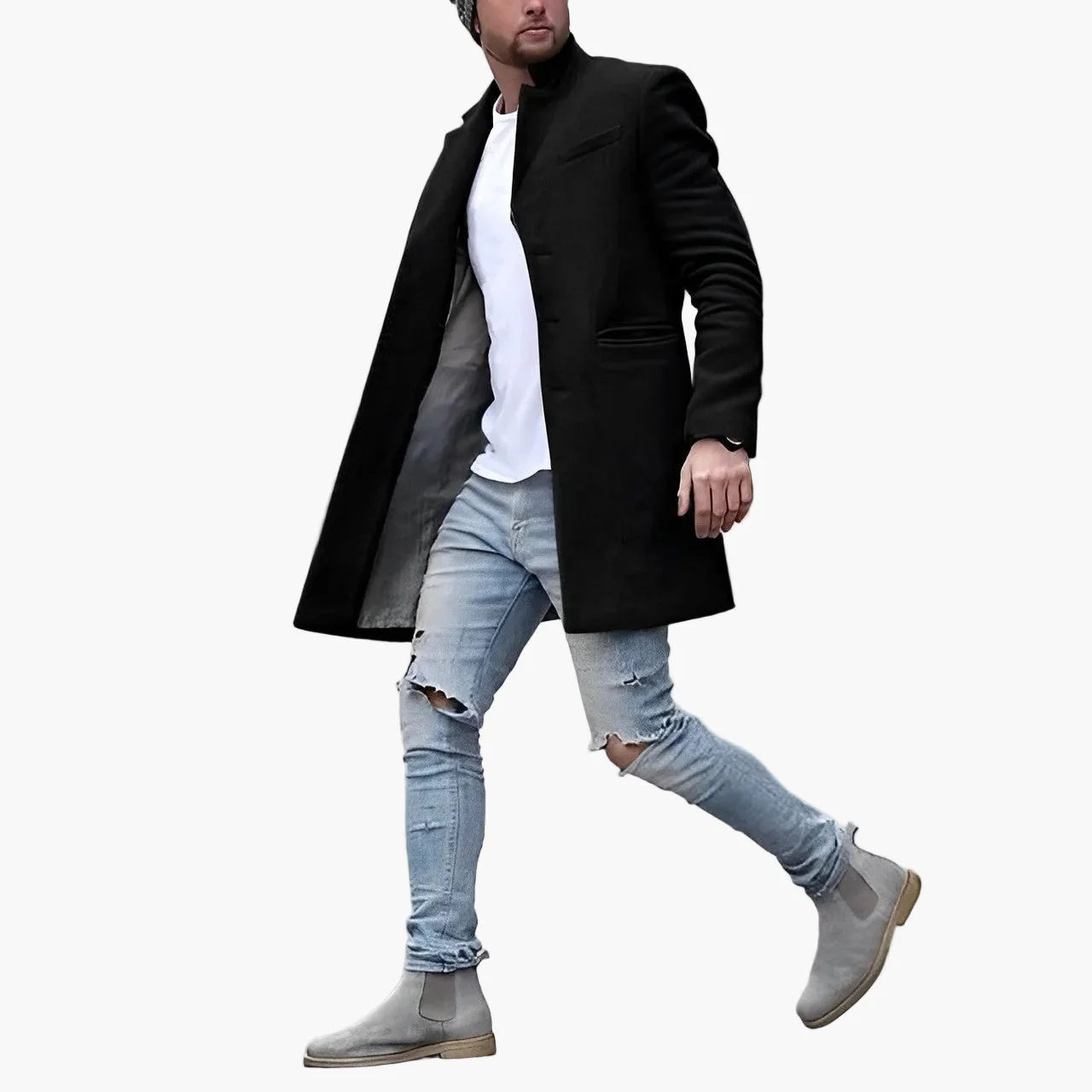Herren Slim Fit Mantel – Moderner Business & Freizeit Look, Urbaner Style - Image 2