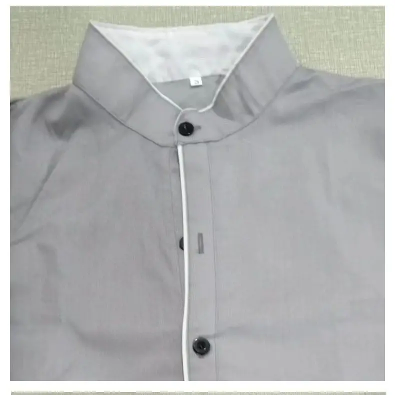 Herren Slim Fit Stehkragen Hemd – Modisches Business & Freizeit Hemd mit Kontrastelementen, Langarm - Image 6