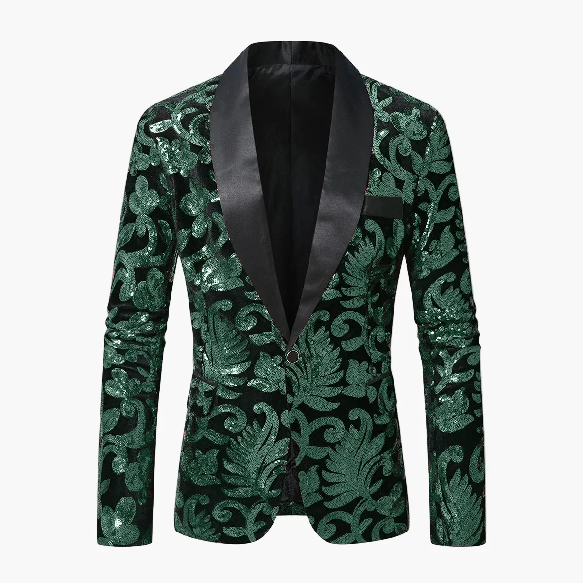 Herren Smoking Sakko – Elegantes Party-Jackett mit Glitzer-Pailletten und Modernem Schalkragen für festliche Anlässe - Image 2