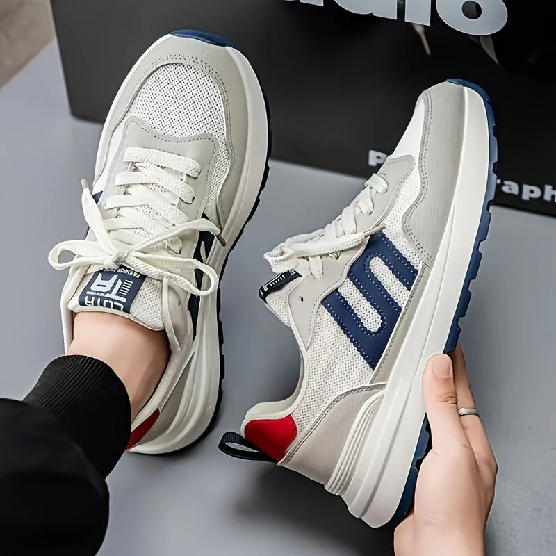 Herren Sneaker Preppy Stil Freizeit Laufschuhe Bequem Alltagsmode - Image 3